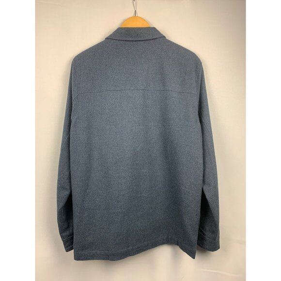 TravisMathew Mens M Blue Cotton-Blend Button-Up Jacket - Picture 5 of 5